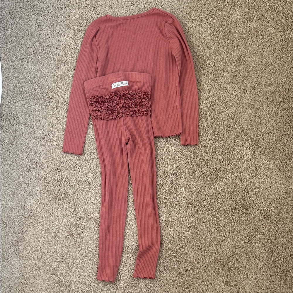Ruffle Butts Ribbed Pajama set, 7 - Picture 2 of 3